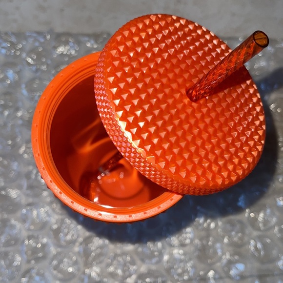 🧡NEW Starbucks Orange Pearlized Bling Studded Tumbler 🍁 - Picture 5 of 8